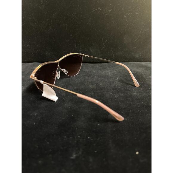 Bebe Women’s Oversized Shield Sunglasses –Gold Metal w Rhinestone Accents –(NWT)